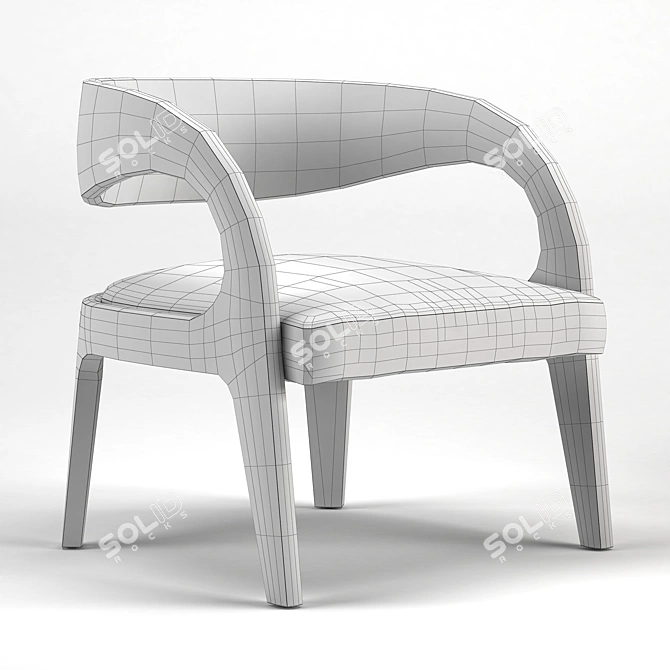 Luxurious Fendi Casa Berenice Armchairs 3D model image 2