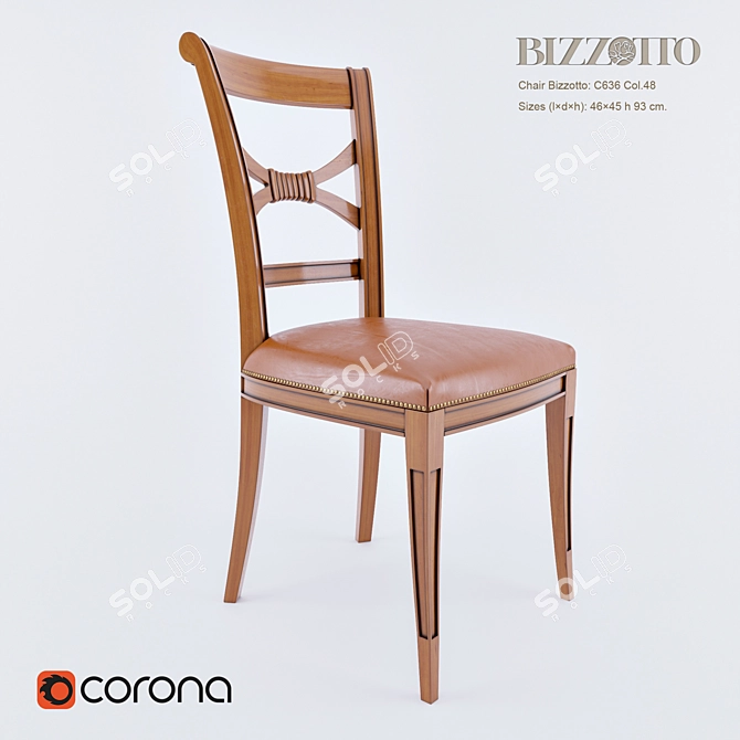 Bizzotto C636 Col.48 Classic Chair 3D model image 1