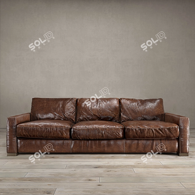 Restoration Hardware Maxwell Sofa with Coordinating Pillows 3D model image 2
