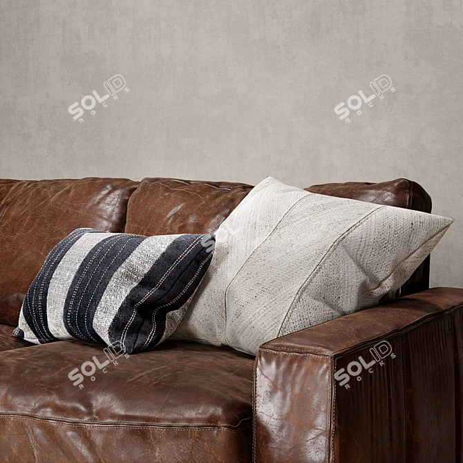 Restoration Hardware Maxwell Sofa with Coordinating Pillows 3D model image 3