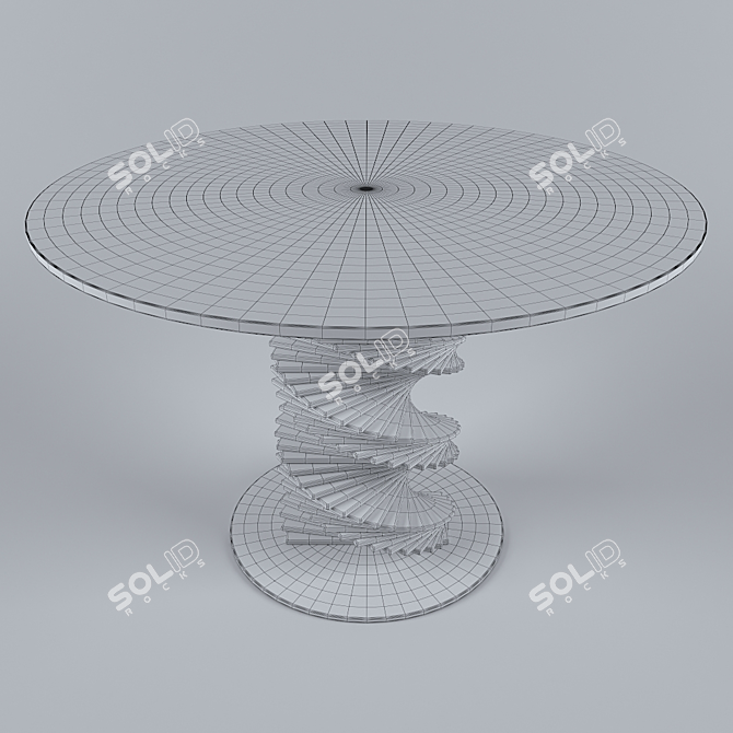 Sleek Tempered Glass Table 3D model image 3