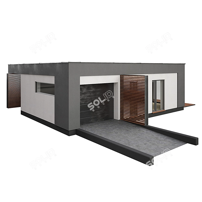 Compact Modern Home with Detailed Interior 3D model image 1