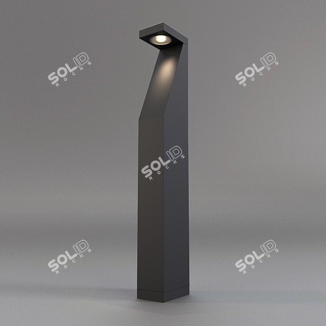 Sleek Street Light Design 3D model image 1