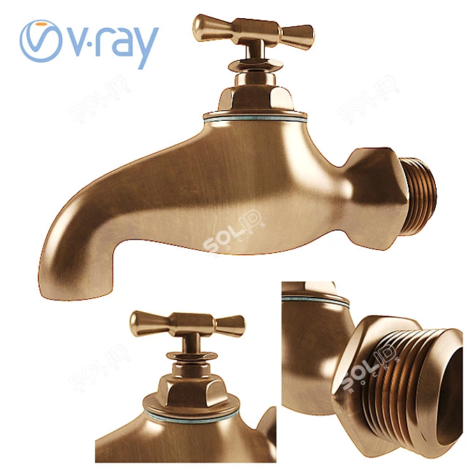 Modern Water Tap: DIY Tutorial 3D model image 1