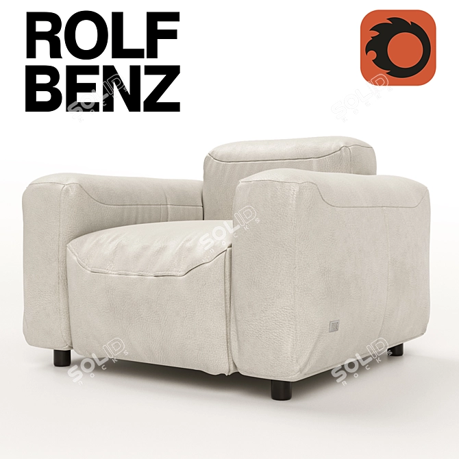 Contemporary Rolf Benz Armchair 3D model image 1