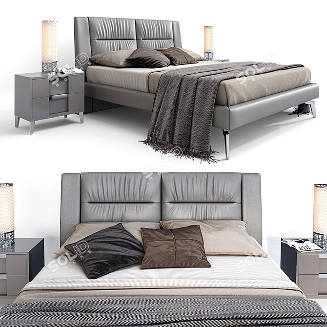 Riviera ALF Italia - Eco-Leather 1800 x 2000 Mattress 3D model image 1