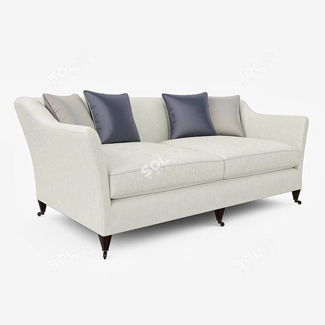 Elegant Rose Uniacke Drawing Room Sofa 3D model image 2