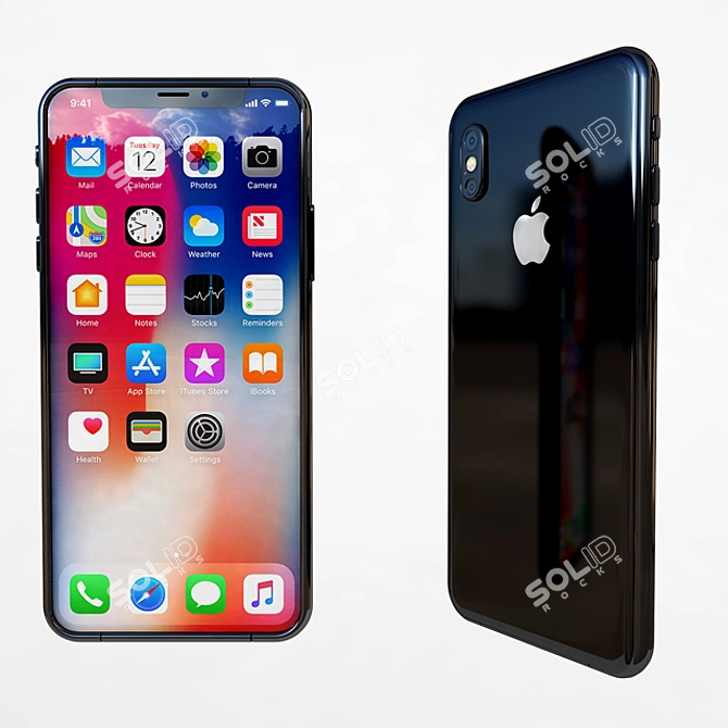 Innovative iPhone X: Russian Translation, Unique Title 3D model image 1