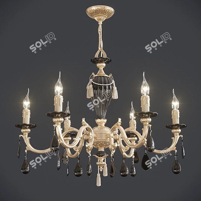 RIPERLAMP HERA Chandelier - Elegantly Designed Metal Fixture 3D model image 1