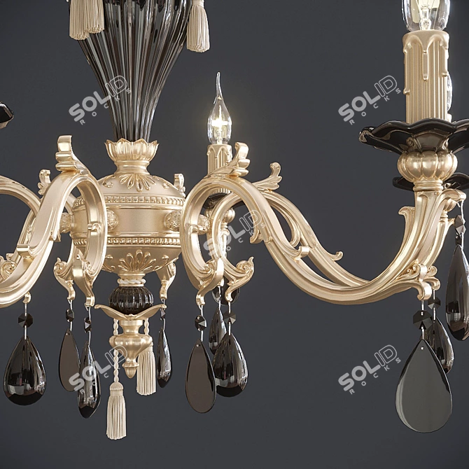 RIPERLAMP HERA Chandelier - Elegantly Designed Metal Fixture 3D model image 2