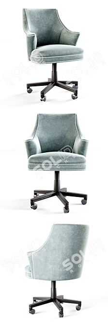 Modern Wing-Style Century Chair 3D model image 2