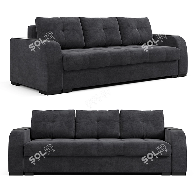 Elegant Adagio Sofa 3D model image 2