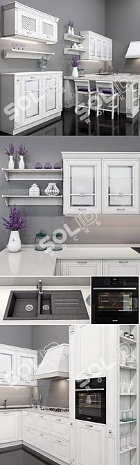 Provençal Elegance: Kitchen Beatrice 3D model image 2