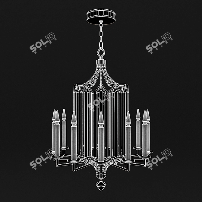 Elegant Westminster Fine Art Lamp 3D model image 2