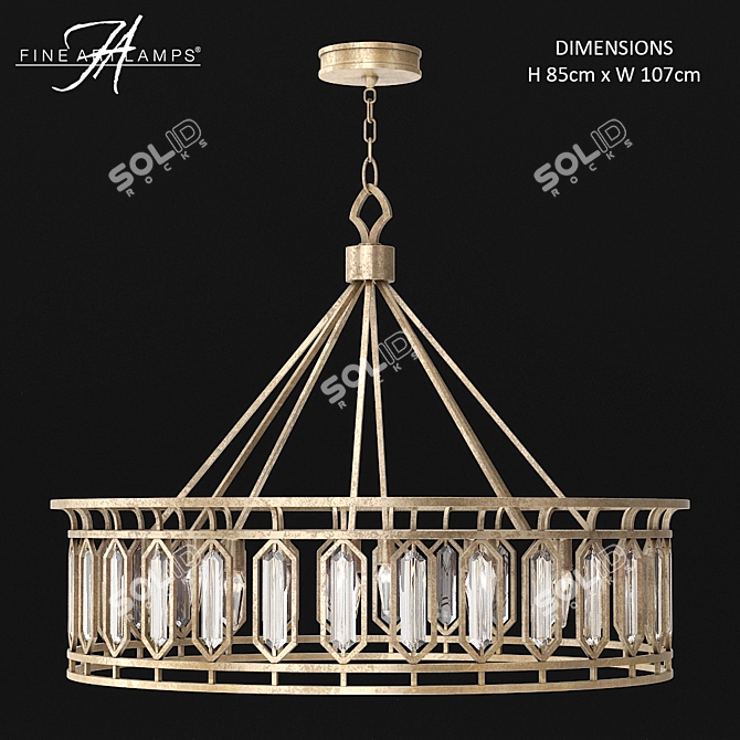 Elegant Westminster Fine Art Lamp 3D model image 1