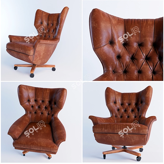 G-Plan Swivel Armchair 3D model image 2