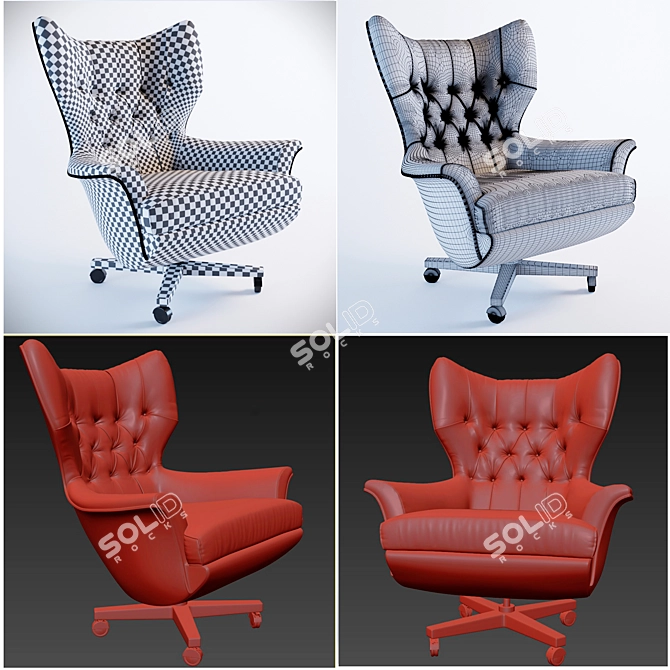 G-Plan Swivel Armchair 3D model image 3