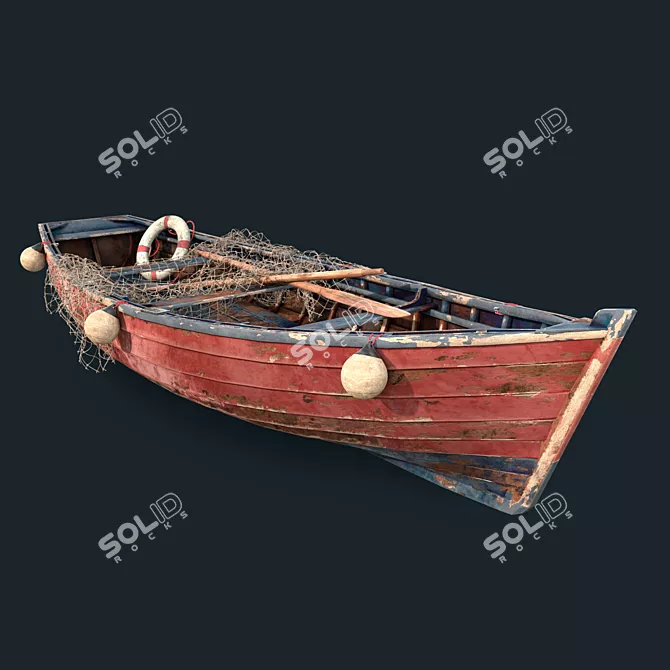 Vintage Fishing Boat 3D model image 1