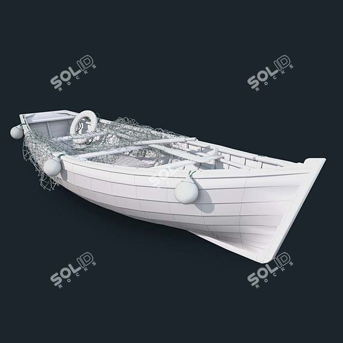 Vintage Fishing Boat 3D model image 3