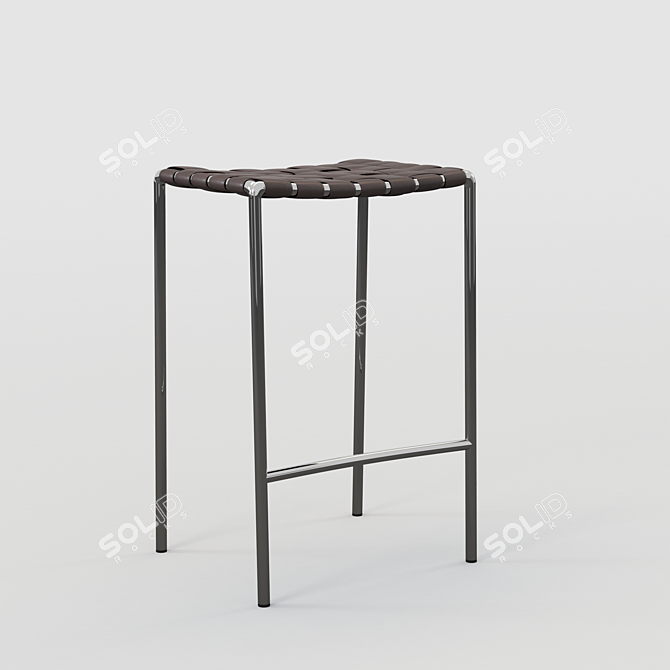 Elegant Klasen Chair & Stool 3D model image 1