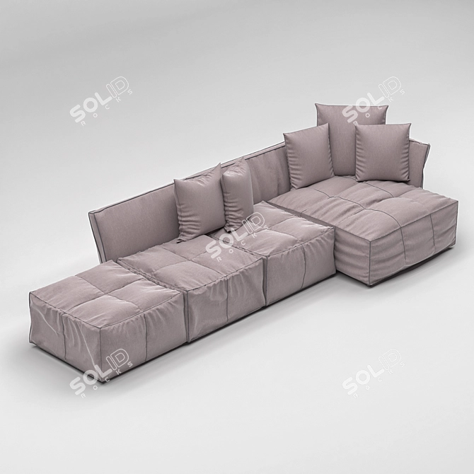 Cozy Comfort Sofa Seat 3D model image 1