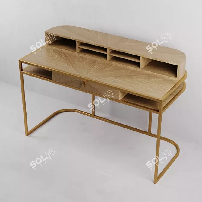 Elegant Eichholtz Highland Desk 3D model image 1