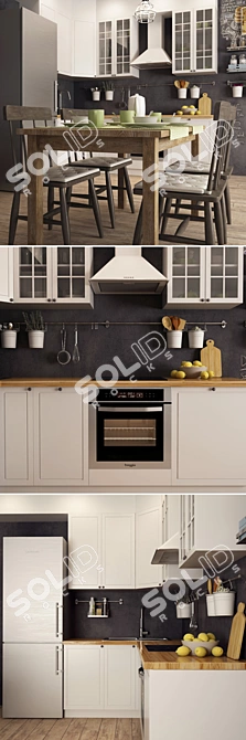 Scandi Kitchen System Setup 3D model image 2