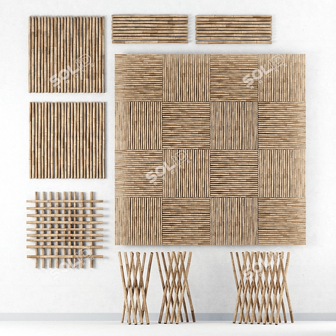 Bamboo Branches: Versatile 3D Decor 3D model image 1