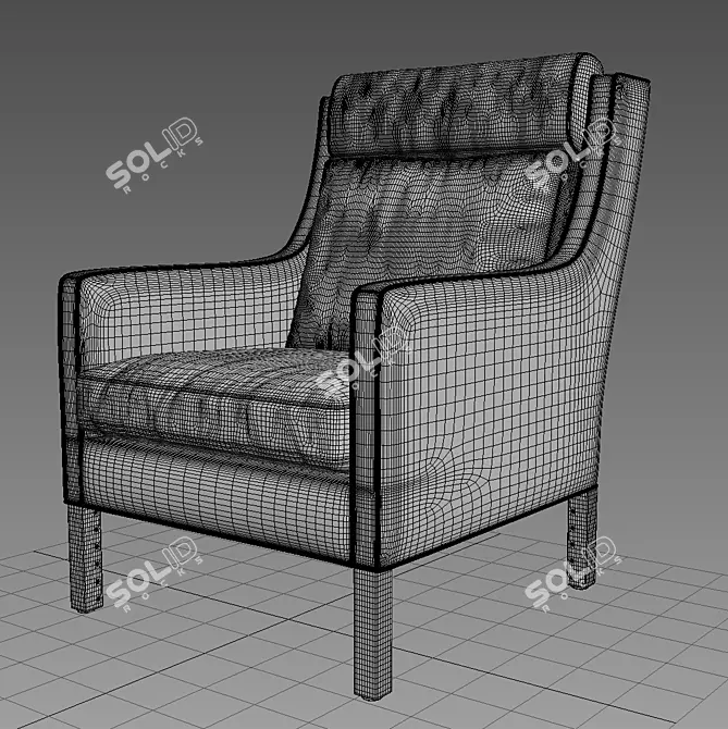 Restoration Hardware Madsen Leather Chair 3D model image 2