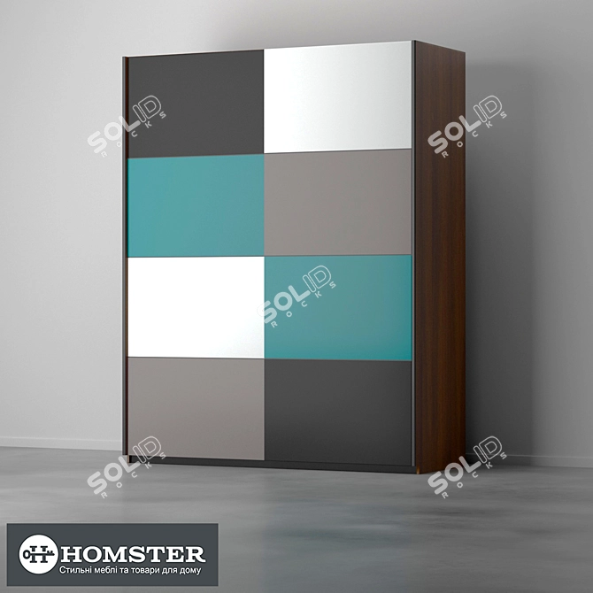 Elegant Brandon Cupboard 3D model image 1