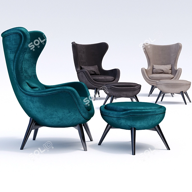 Elevated Elegance: IDA Chair 3D model image 1