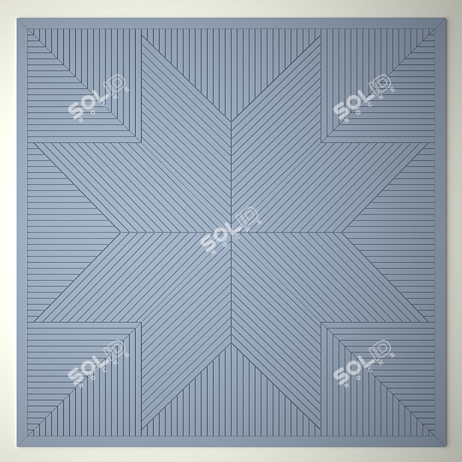 Modern Art Wall Panel 3D model image 1