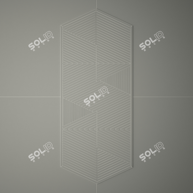 Elegant Wall Art: 360x710mm 3D model image 2