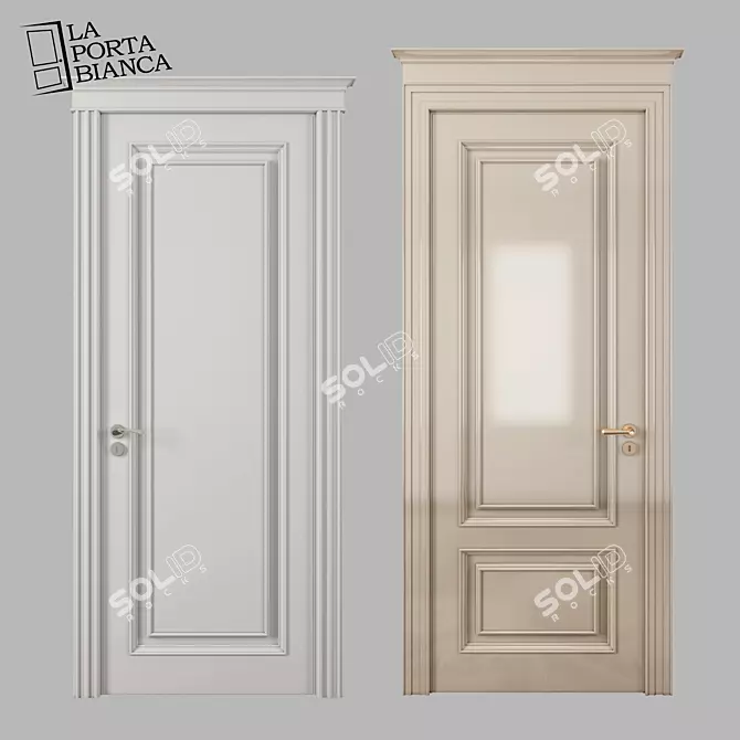 Elegant Classic Doors - Pure Perfection 3D model image 1
