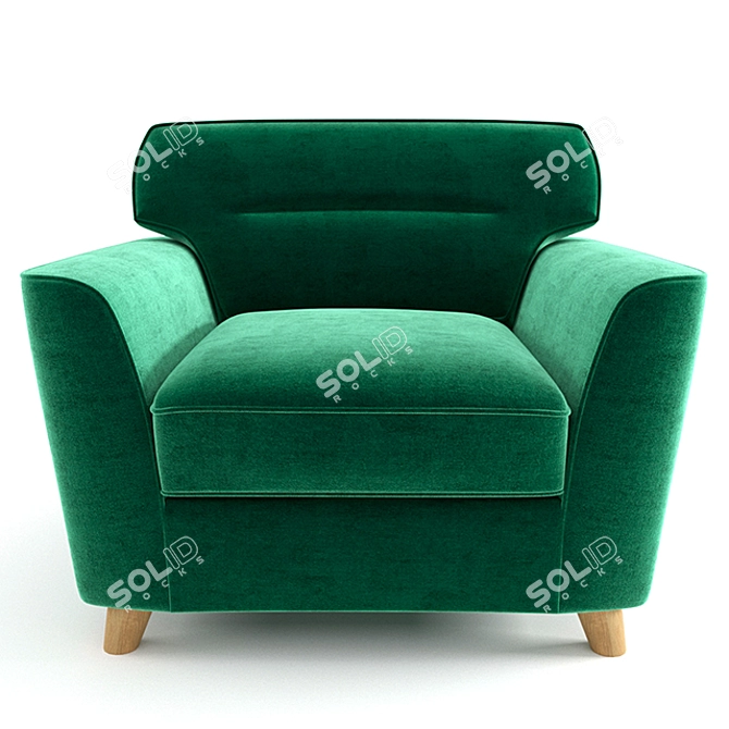 Stockholm Chair: Stylish, Comfortable & Made in Romania 3D model image 2