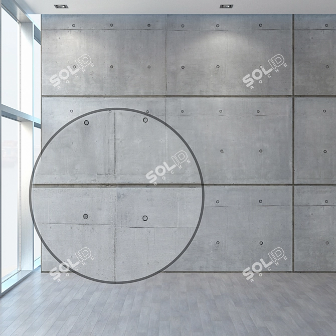 Industrial Loft Concrete Sections 3D model image 1