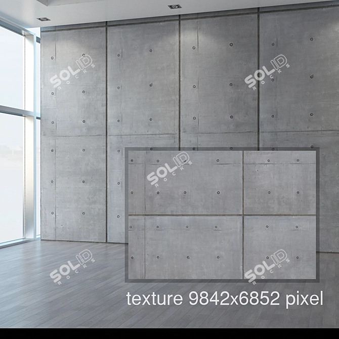 Industrial Loft Concrete Sections 3D model image 2