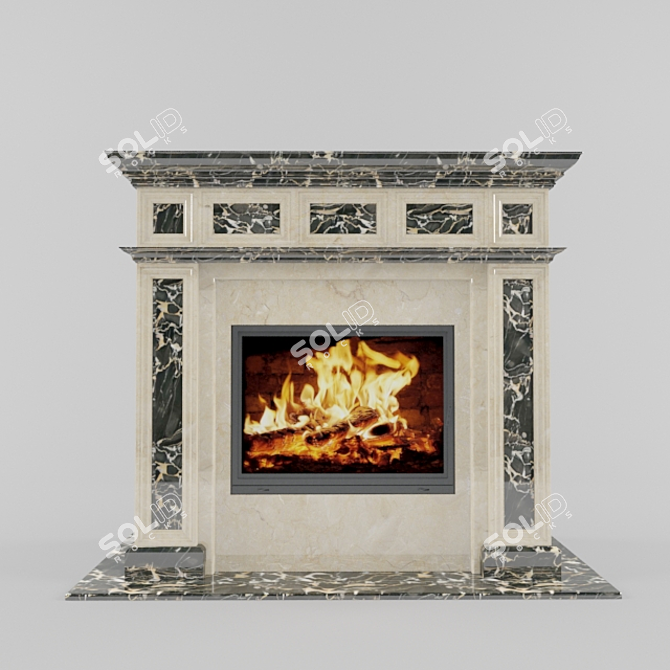 Marble Portal Fireplace: 10th Version! 3D model image 1