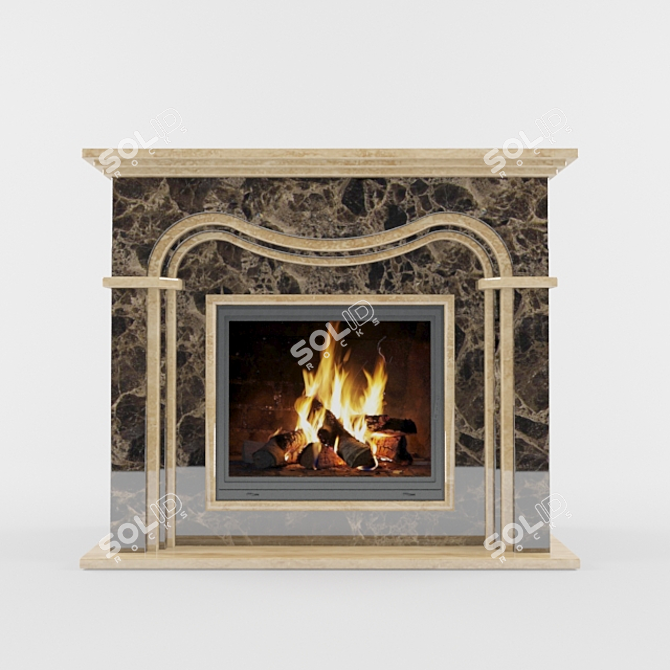 Marble Fireplace: 31st Version 3D model image 1