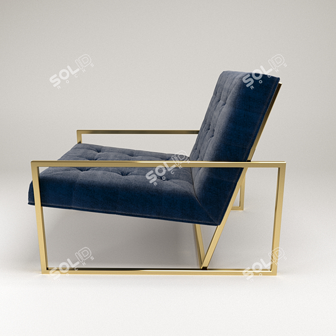 Elegant Goldfinger Lounge Chair 3D model image 2