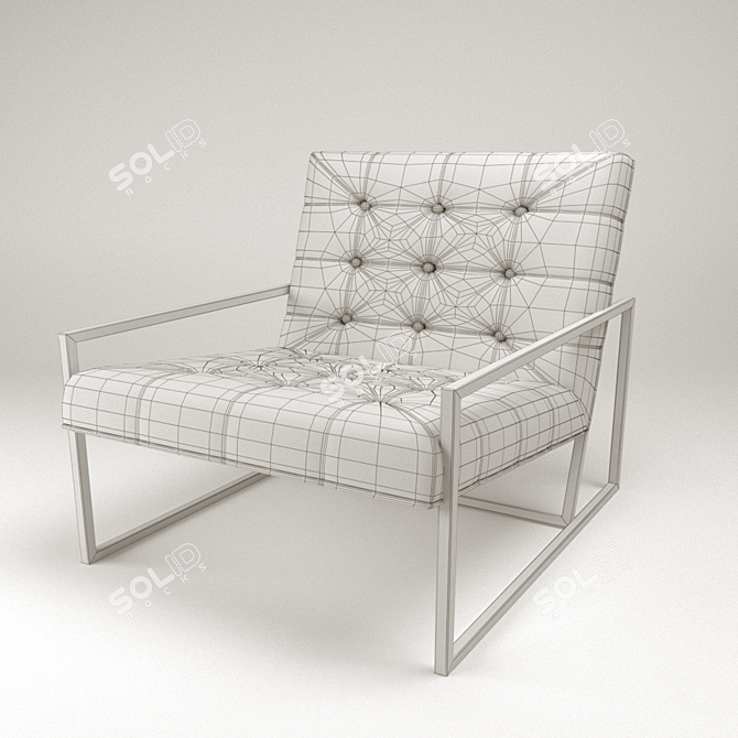 Elegant Goldfinger Lounge Chair 3D model image 3