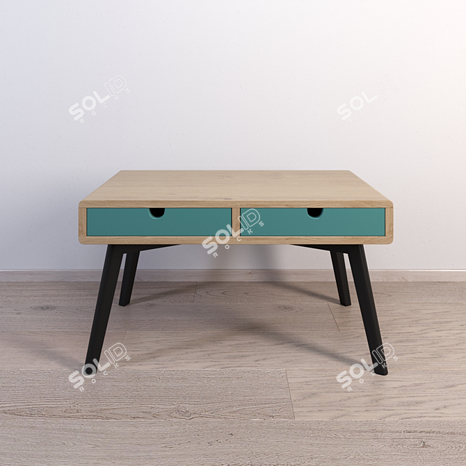 "Ketchikan" Solid Wood Coffee Table 3D model image 2