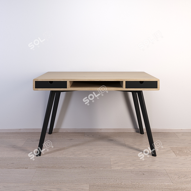 Solid Wood Desk "Ketchikan" by Yelkkin Dom 3D model image 1