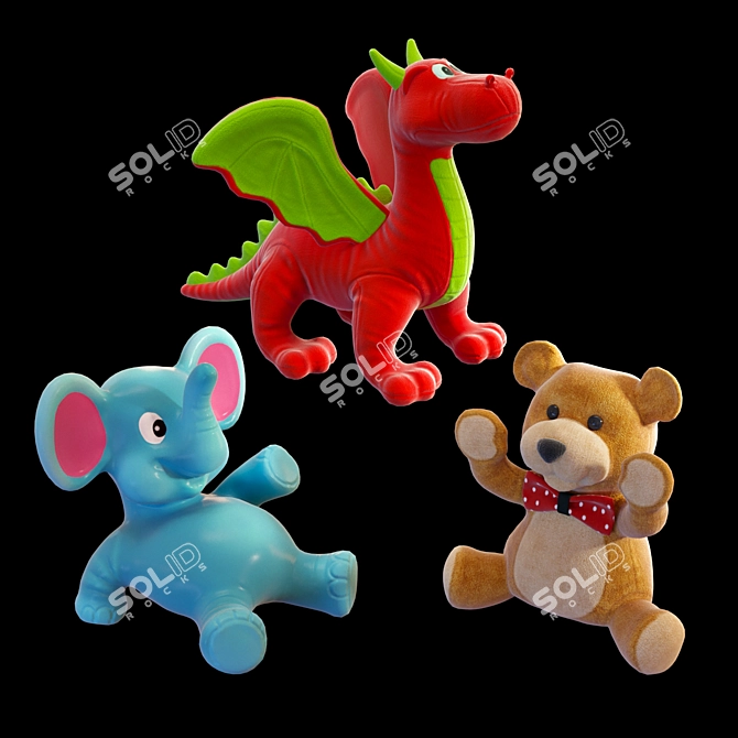 Diverse Toy Set w/ Max 2016/2013 + OBJ 3D model image 1