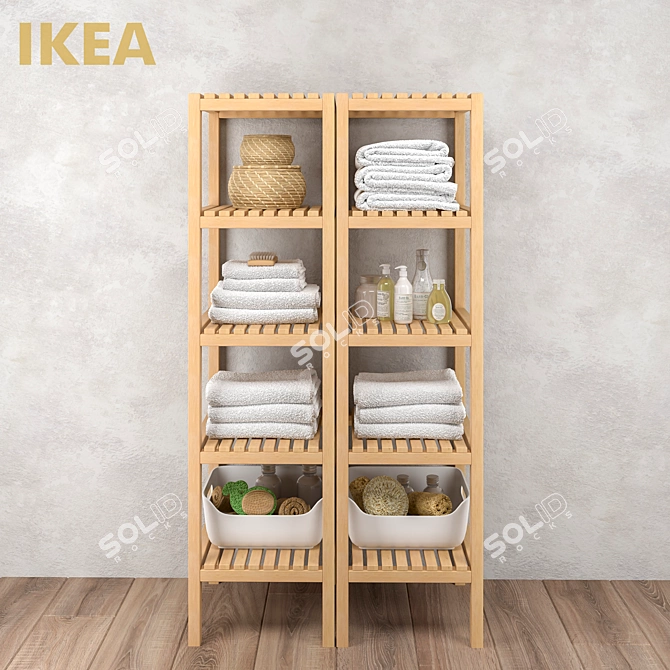 MOLGER IKEA Shelf & Bathroom Accessories 3D model image 1