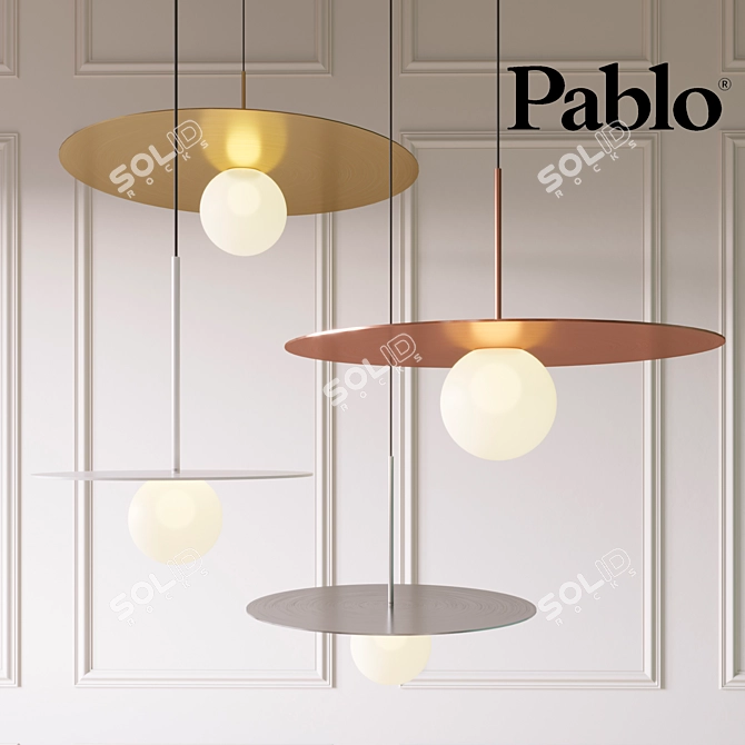 Pablo Bola Disc Pendant 3D model image 1