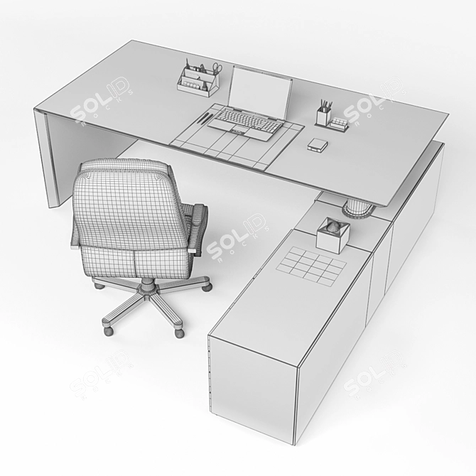 Elegant MultipliCEO Office Set 3D model image 3