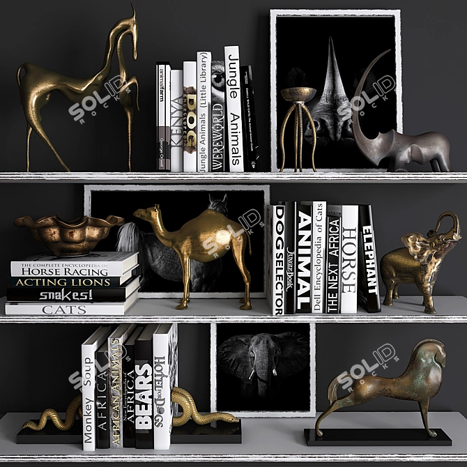 Elegant Home Decor Set 3D model image 1