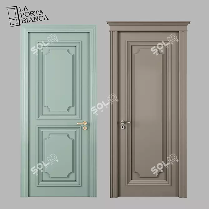 Elegant Collection: Classic Doors 3D model image 1