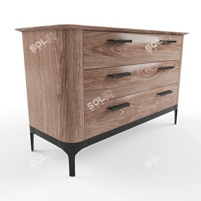 Play Modern Solid Wood Commode 3D model image 1